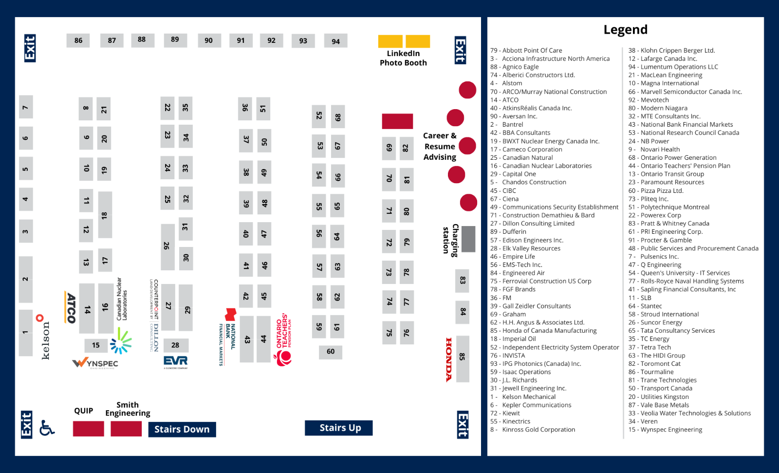 map of Eng & Tech fair