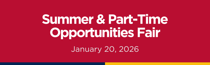 Summer & Part-Time Opportunities Fair January 20, 2026